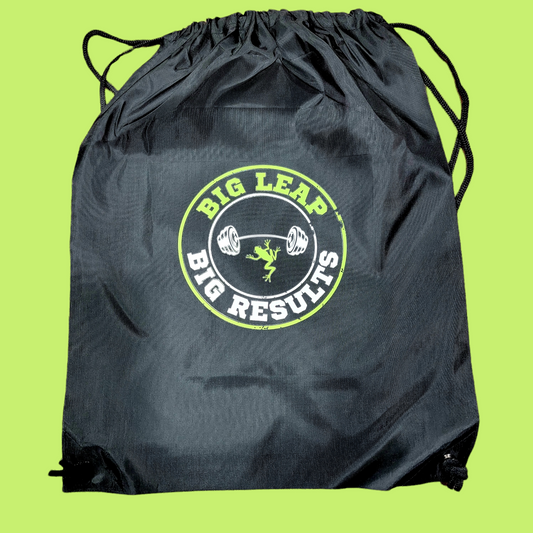 Big Leap Big Results - Drawstring Backpack Big Leap Ink Accessories 19.99 Big Leap Ink Black