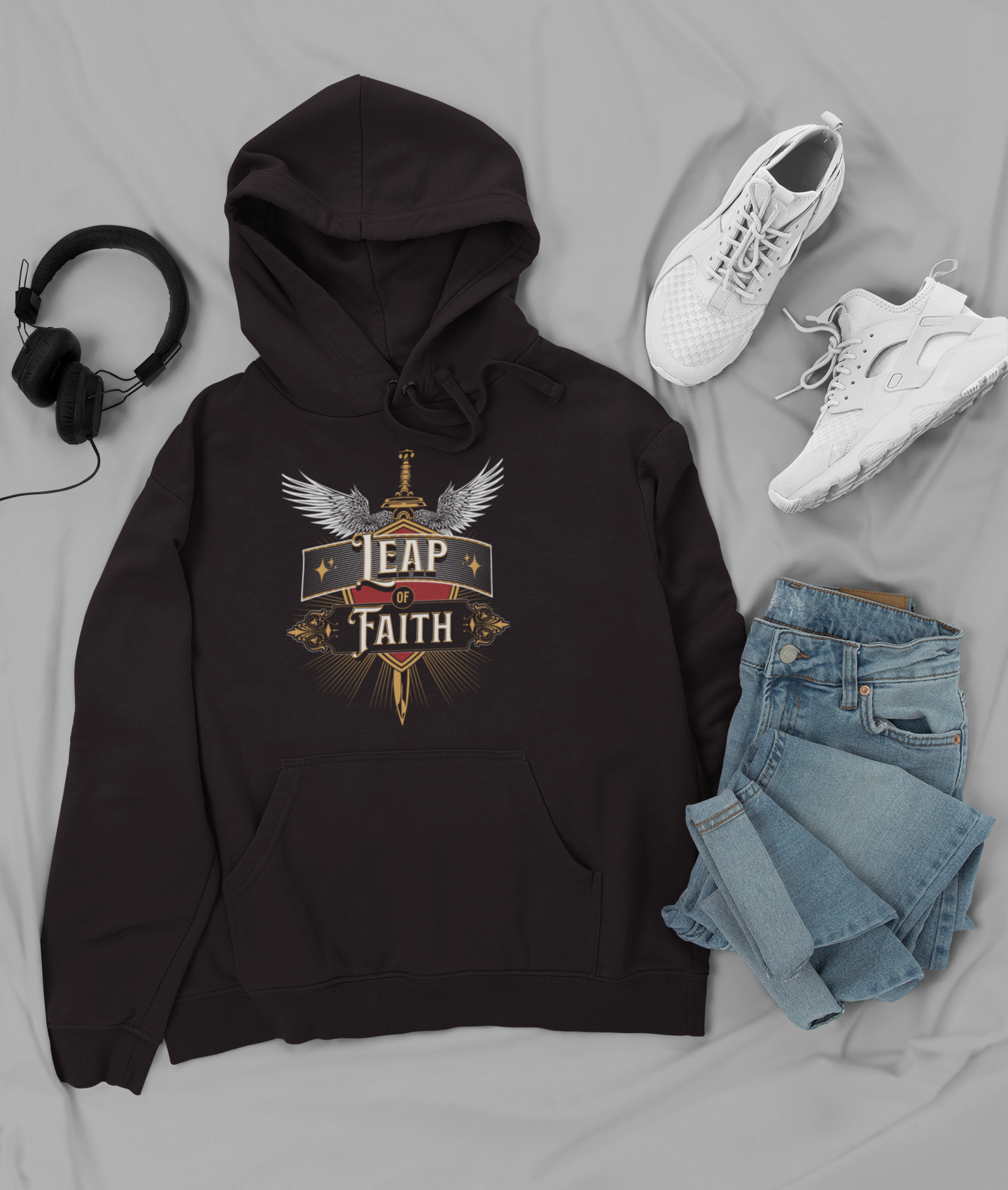 トップス no faith studios hoodie No Faith Studios 'Grey' Zip Up Hoodie – Showroom LA