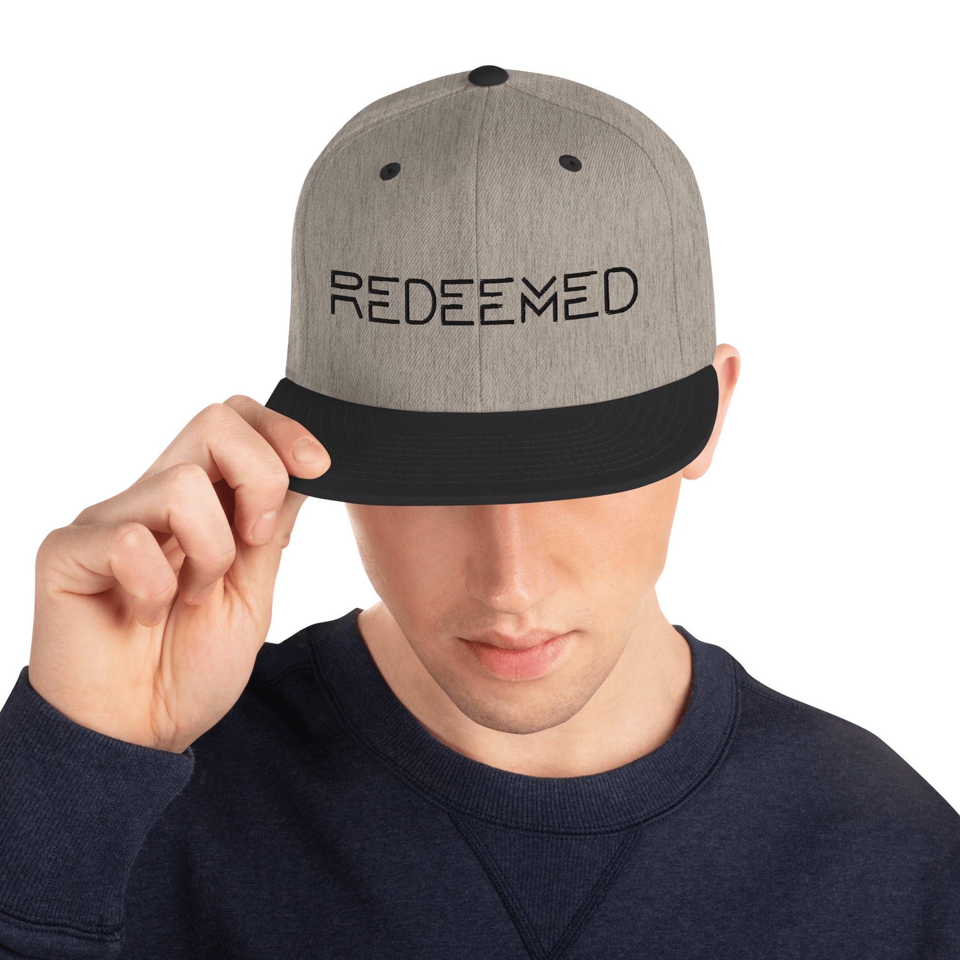 Redeemed Snapback Hat Big Leap Ink  29.00 Big Leap Ink HeatherBlack