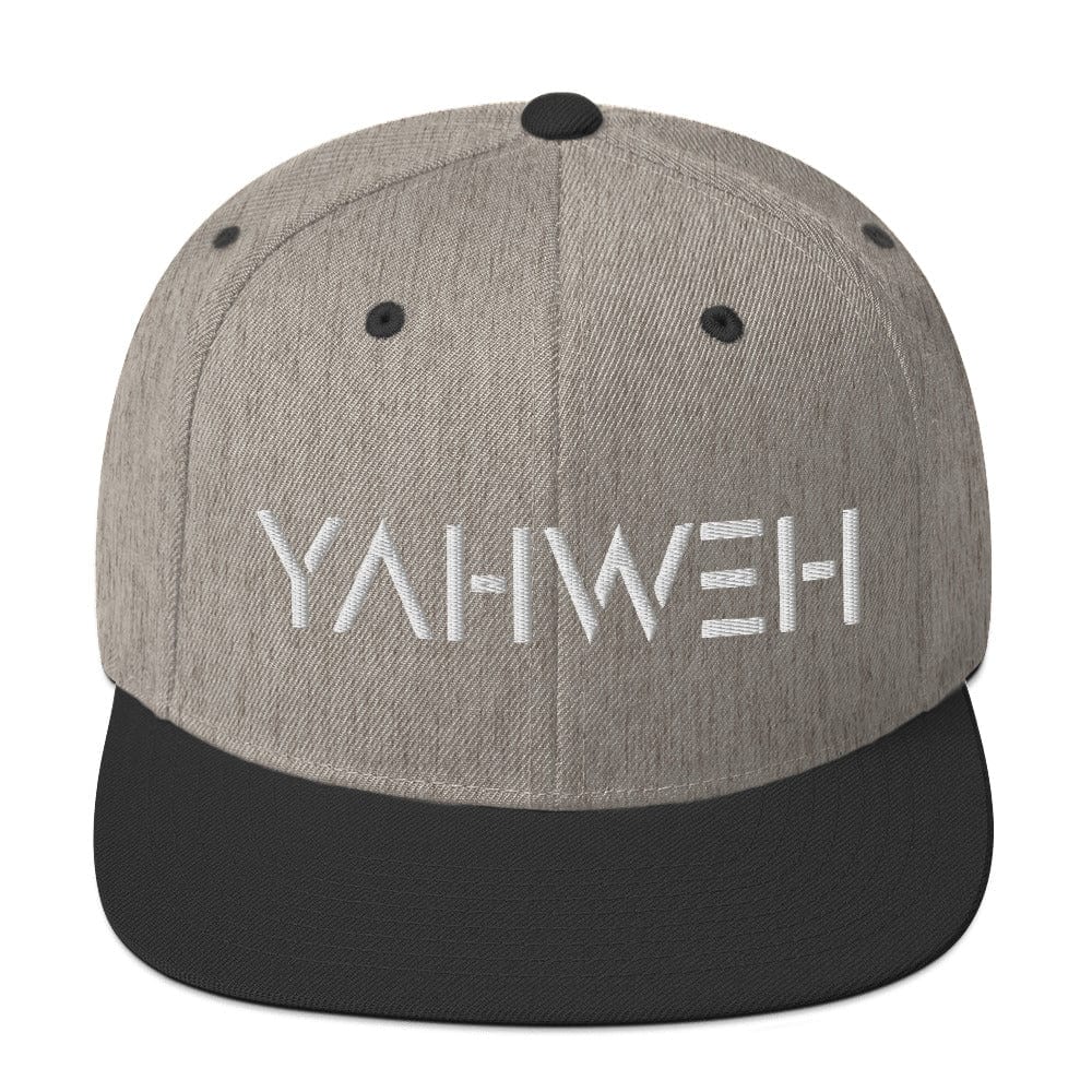YAHWEH Snapback Hat Big Leap Ink 29.00 Big Leap Ink HeatherBlack