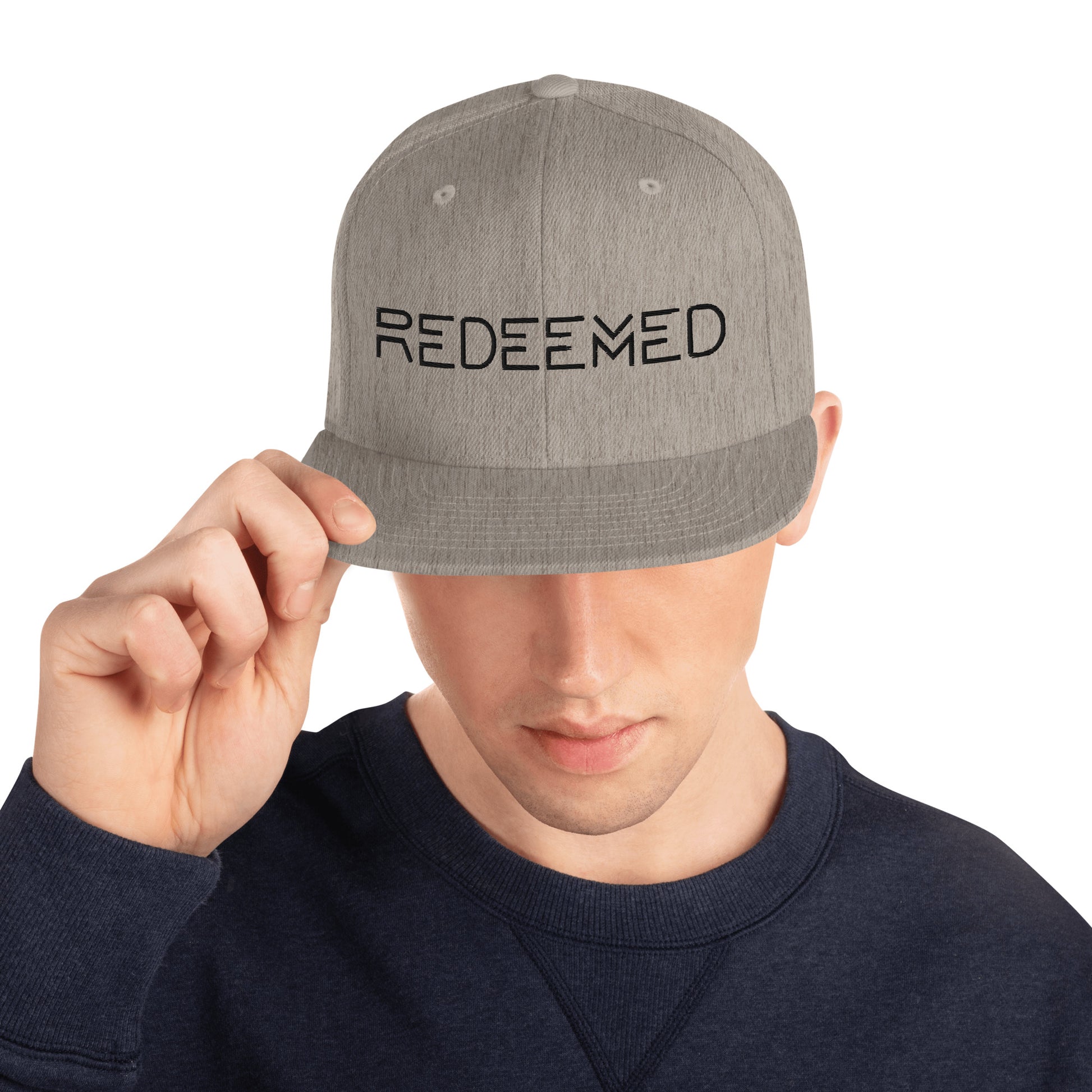 Redeemed Snapback Hat Big Leap Ink  29.00 Big Leap Ink HeatherGrey