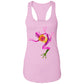 Big Leap Frog Flower Ladies Ideal Racerback Tank CustomCat T-Shirts 24.37 Big Leap Ink Lilac2XL