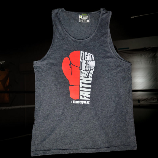 Fight the Good Fight - Men's Tank Big Leap Ink Shirts & Tops 26.93 Big Leap Ink XXLCharcoal
