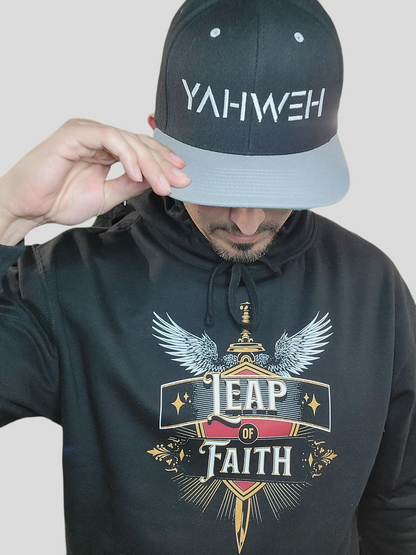 Leap of Faith Stylish Unisex Hoodie Big Leap Ink Shirts & Tops 42.99 Big Leap Ink 3XLBlack