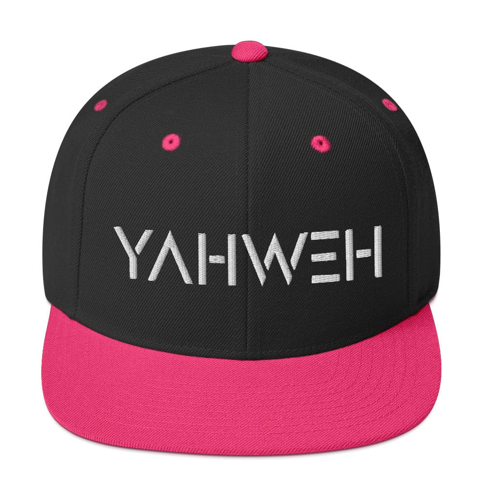 YAHWEH Snapback Hat Big Leap Ink  29.00 Big Leap Ink BlackNeonPink