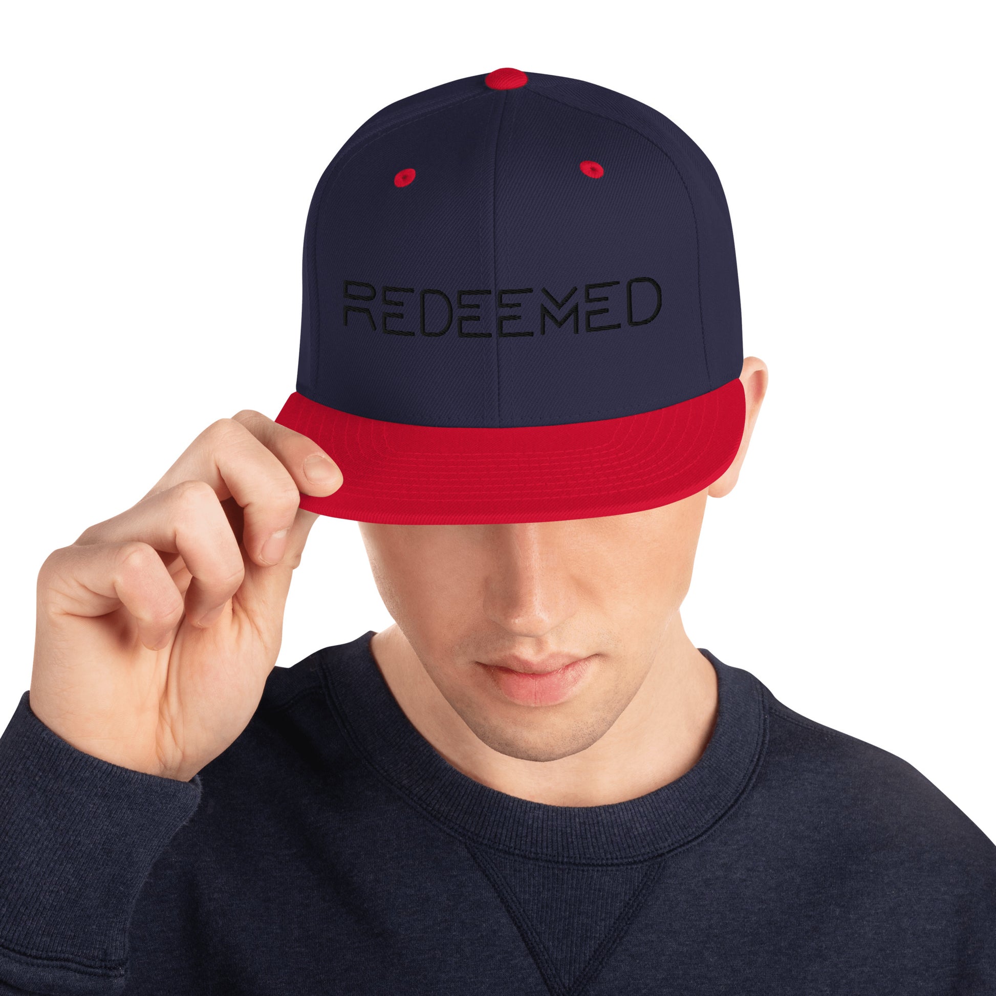 Redeemed Snapback Hat Big Leap Ink  29.00 Big Leap Ink NavyRed